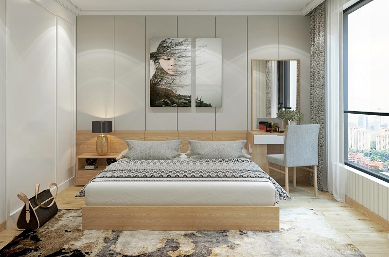 Nội thất phòng ngủ bằng gỗ công nghiệp MDF