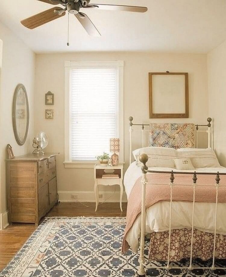 Thiết kế nội thất phòng ngủ nhỏ phong cách vintage