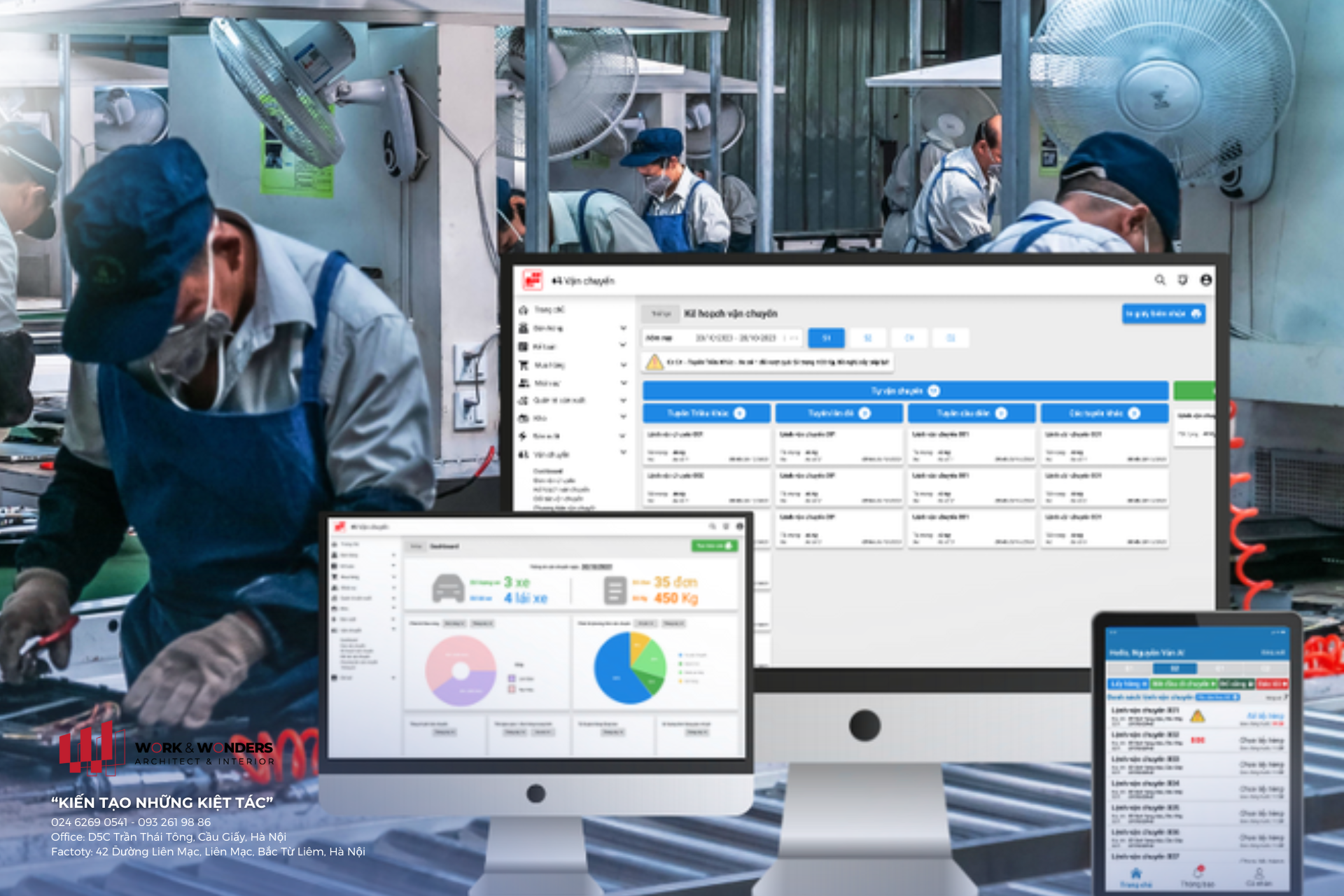 7 trạm – 1 nhịp chuẩn: Quy trình sản xuất nội thất chuyên nghiệp tại Work & Wonders 16 Mô phỏng Giao diện phần mềm thiết kế tích hợp ERP kết nối trực tiếp máy móc